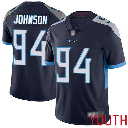Tennessee Titans Limited Navy Blue Youth Austin Johnson Home Jersey NFL Football #94 Vapor Untouchable->tennessee titans->NFL Jersey